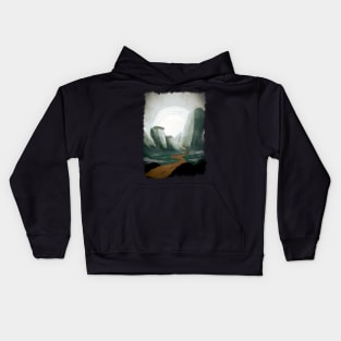 The great green mountains Kids Hoodie